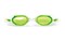 Swim Central 7" Green and Clear Advanced Pro Goggles Swimming Pool Accessory for Adults